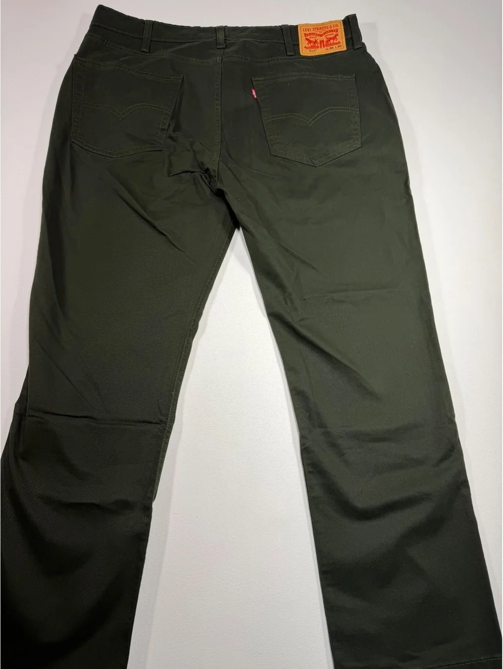 Levi’s 514 Straight Jeans Men’s 38x30 Olive Green New With Tags NWT